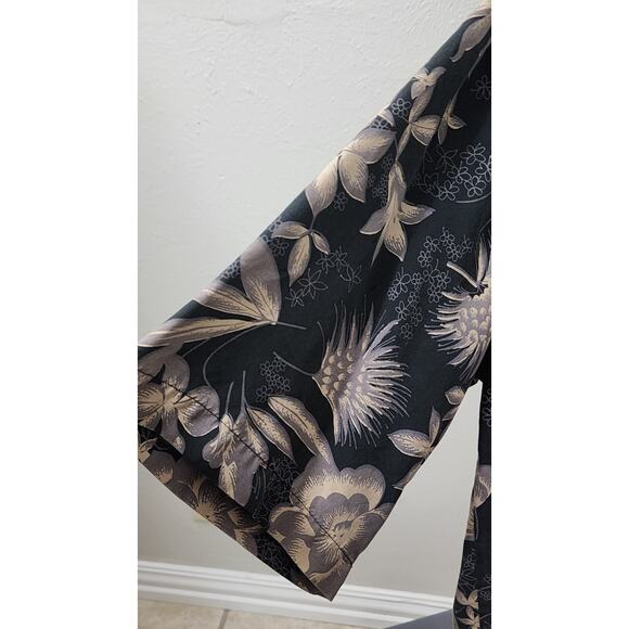 Brandini Hawaiian Shirt Button Up Pure Silk Size M Short Sleeve - Picture 5 of 5